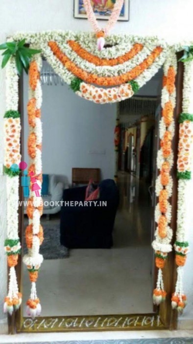 6 Feet Door Decoration with Garlands 