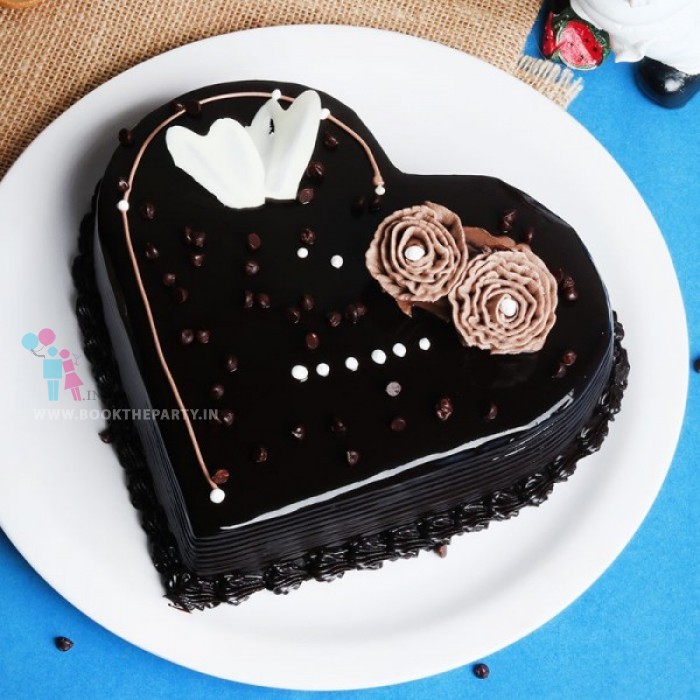 Heart Shaped Truffle Cake