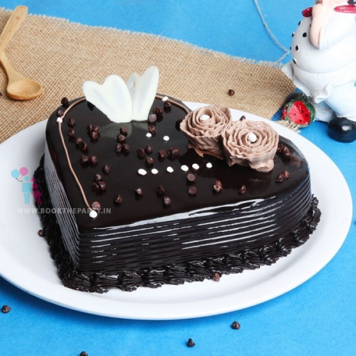 Heart Shaped Truffle Cake