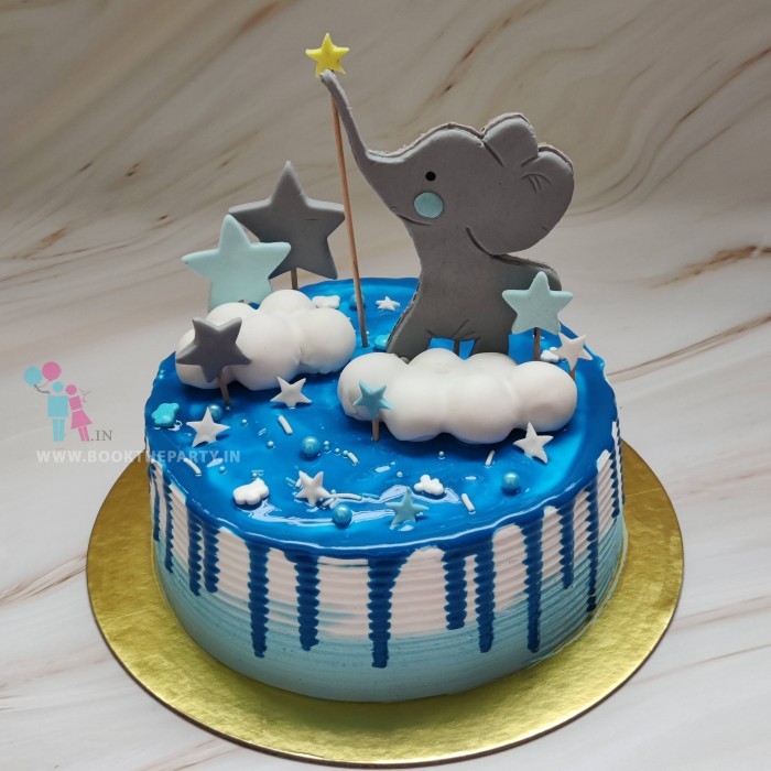 Elephant First Birthday Cake