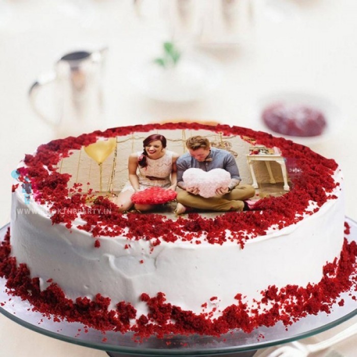 Photo Red Velvet Cake-- round