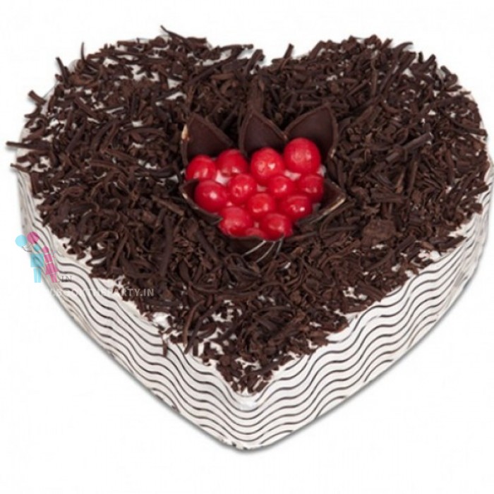 Black Forest Heart Shape Cake