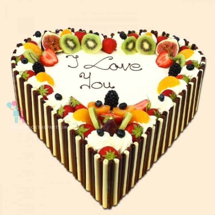 Heart Shaped Fruit Cake