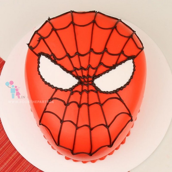 Round Fondant Spiderman Cake- Order Online Round Fondant Spiderman Cake @  Flavoursguru