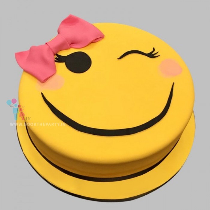 Adorable Smiley Chocolate Cake