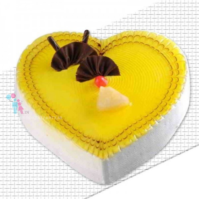 Heart Shaped Pineapple Cake