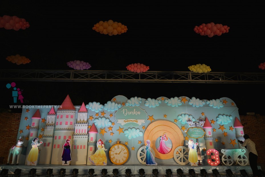 Disney 3D Pink Castle with Princess Theme 