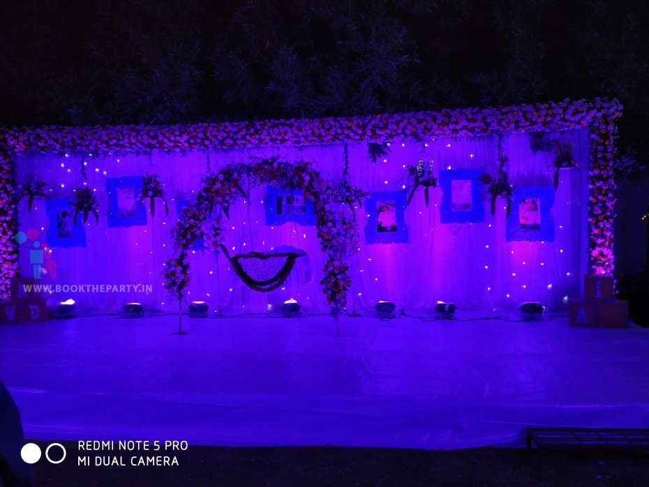 Illuminated Drapes with Floral decoration 