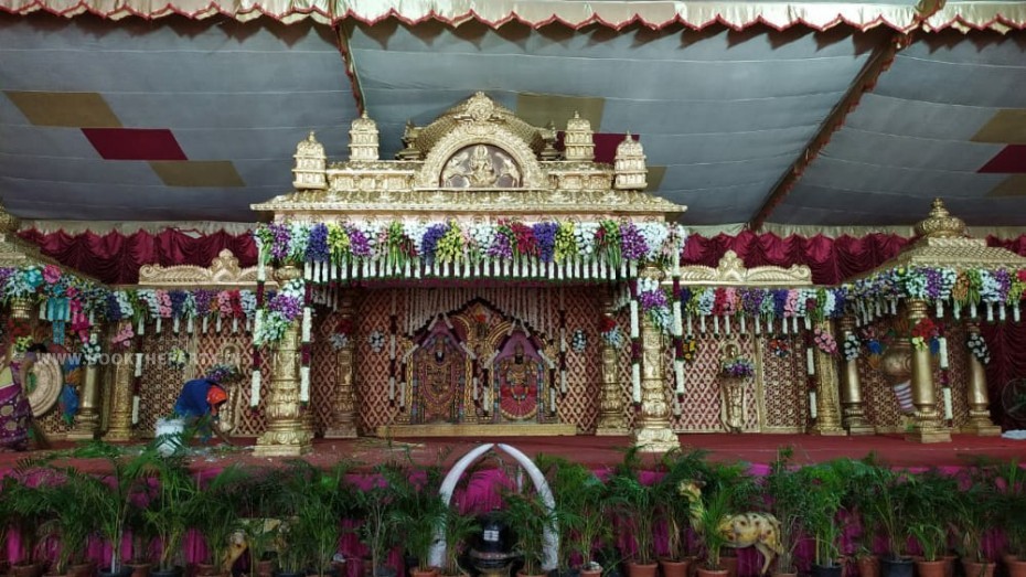 Temple Structure Mandapam with Side Mandapams 