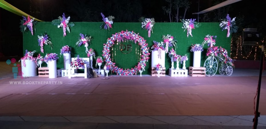 Artificial Green Mat Backdrop With Props -Decorations 