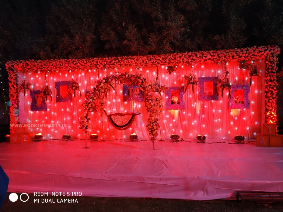 Illuminated Drapes with Floral decoration 