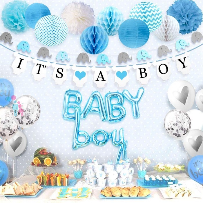 Blue & White Theme for Baby Shower 