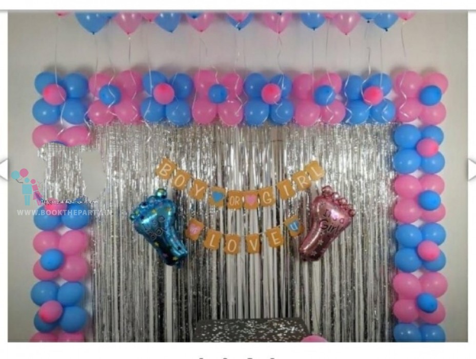 Baby Shower Theme with Foil Balloons 