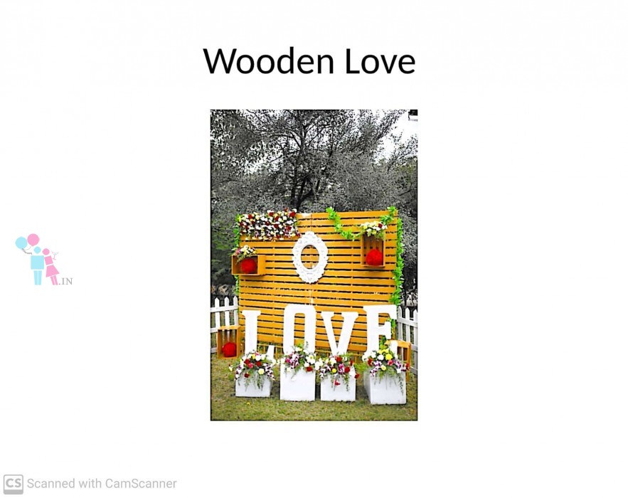 Wodden Love Backdrop 