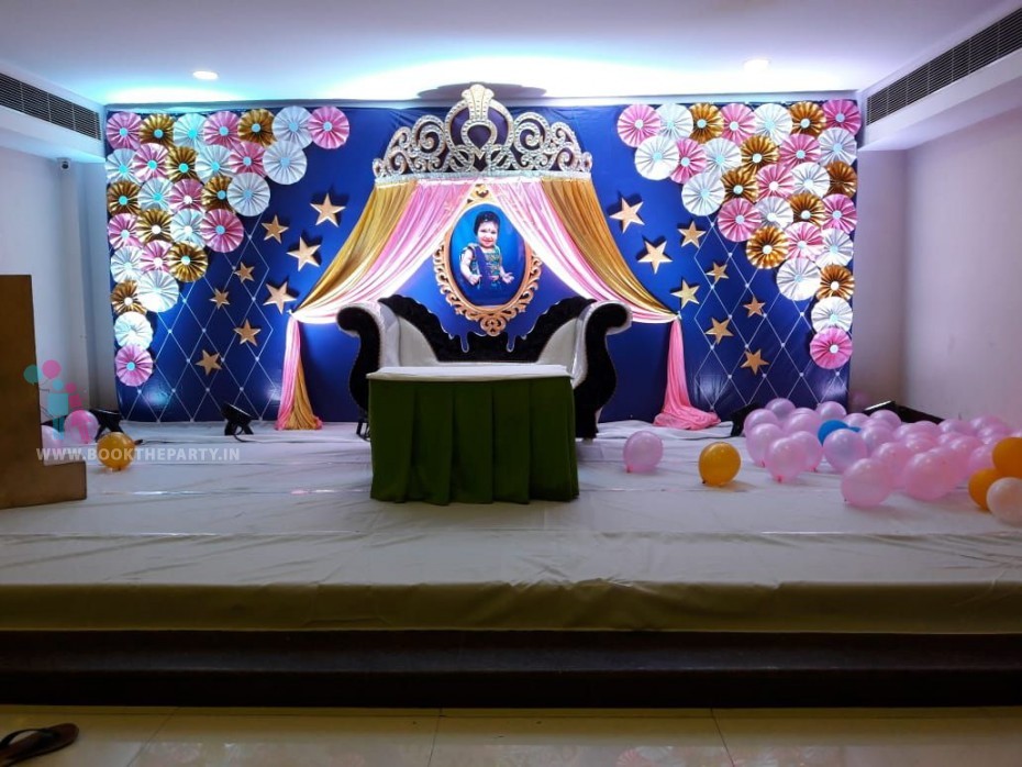 Simple Decoration For Engagement/Naming Ceremony at Hall