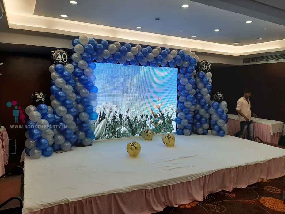 LED Screen with Balloon Decoration 