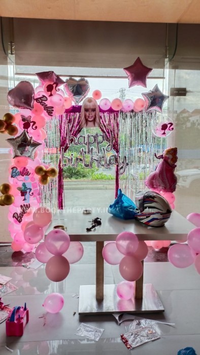 Pink Barbie Balloon Decoration