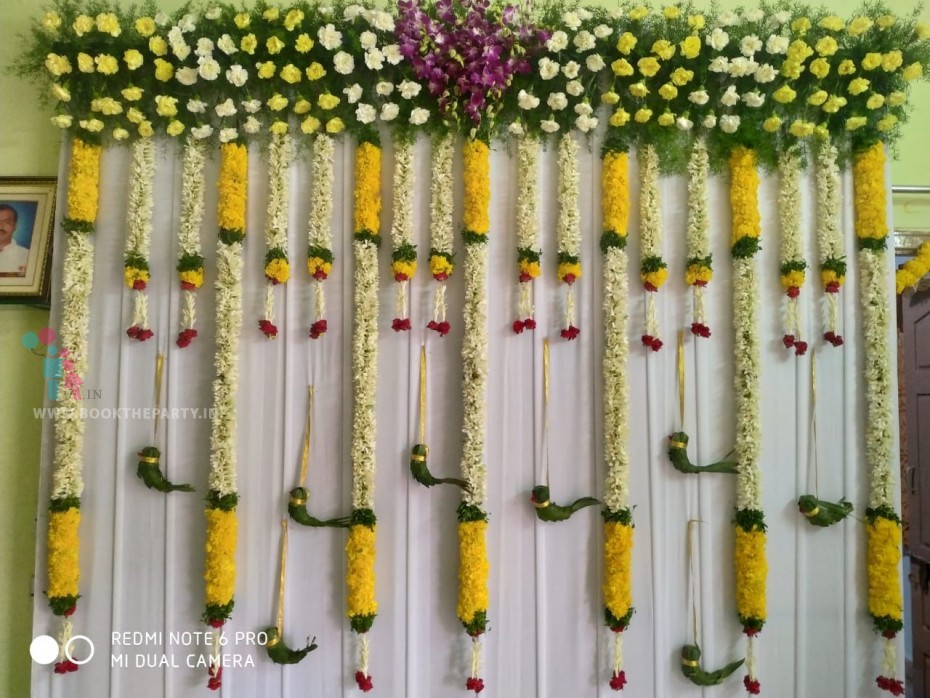 Flower Hangings with Floral Border