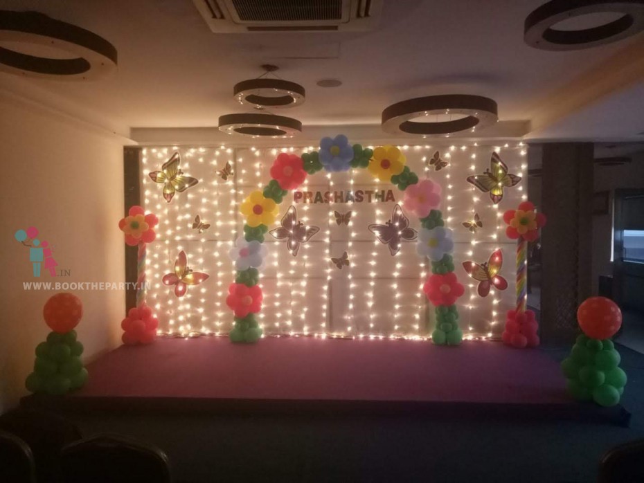 White Drapes with Balloon Arch theme 