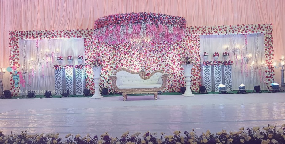Flower Pasting with Chandeliers & Drapes 