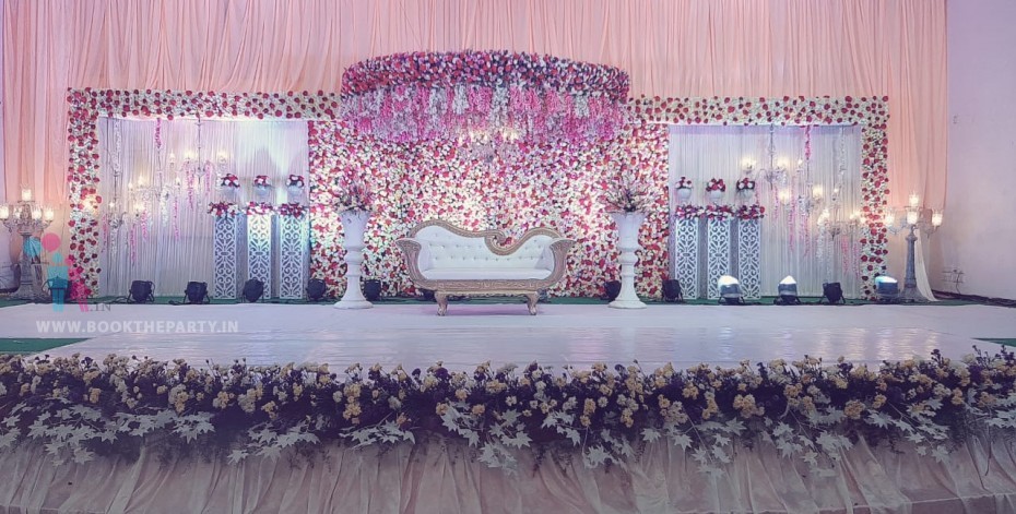 Flower Pasting with Chandeliers & Drapes 
