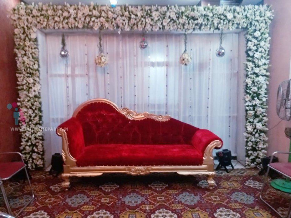 Red and Golden Colored Sofa