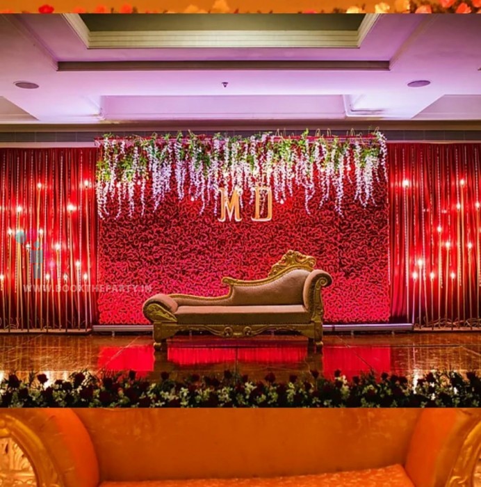 Golden Colored Wooden Sofa