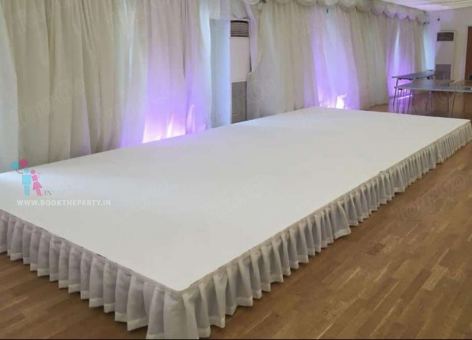 Wooden Platform with White Flex 