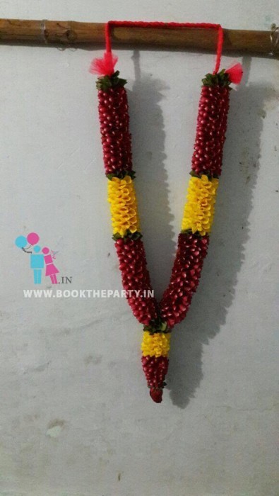 Red & Yellow Rose Petals Garland 