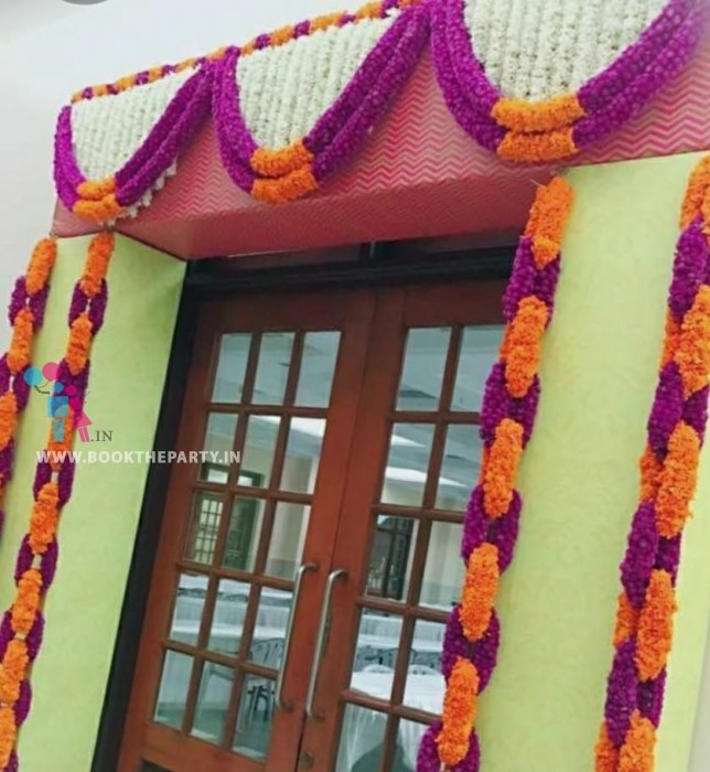 8 Feets Main Entrance arch With the combination of Pink Orange and White