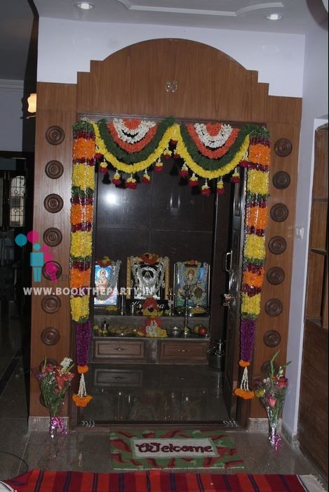 Pooja room Decor With Gajamala 5 feets