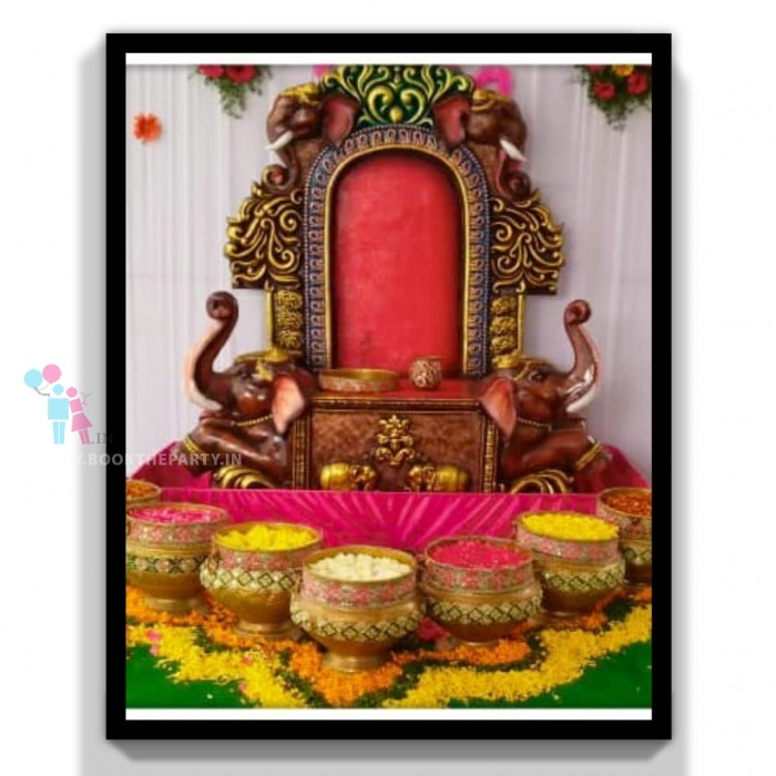 Elephant Chair with Mangalasnanam Theme 