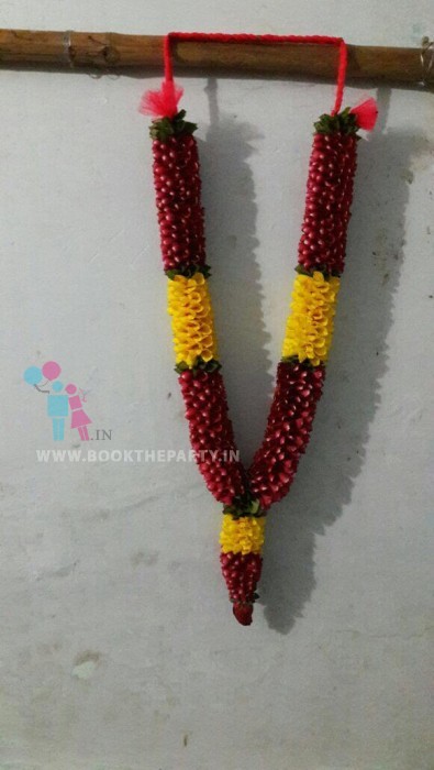 Red & Yellow Rose Petals Garland 