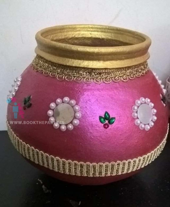 Gariga Muntha with Rani Pink and Beeds Design 