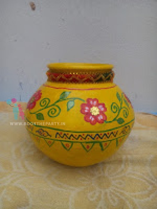 Gariga Muntha with Yellow Paint and Floral Design 